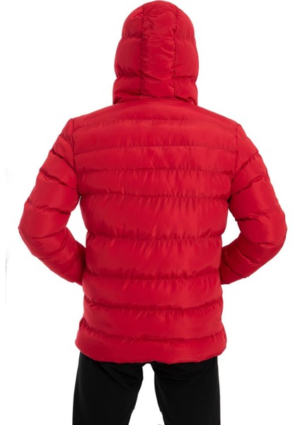 Erkek Kırmızı Kapüşonlu Içi Polarlı Su Geçirmez Rüzgara Dayanıklı Şişme Mont & Kaban & Parka fırsatları