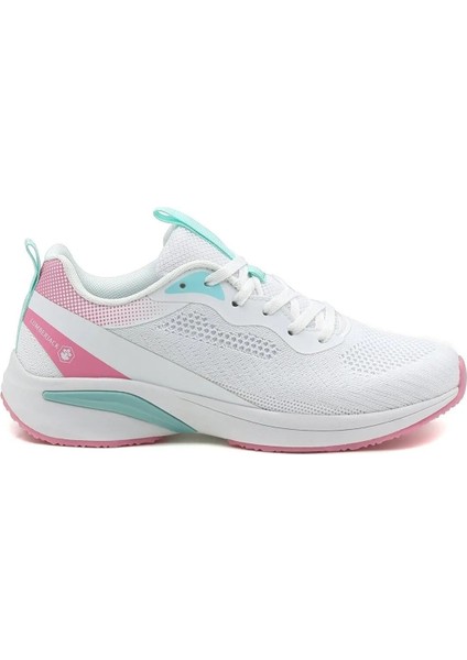 Beyaz Turkuaz Pembe Detay Günlük Sneaker Spor Ayakkabı