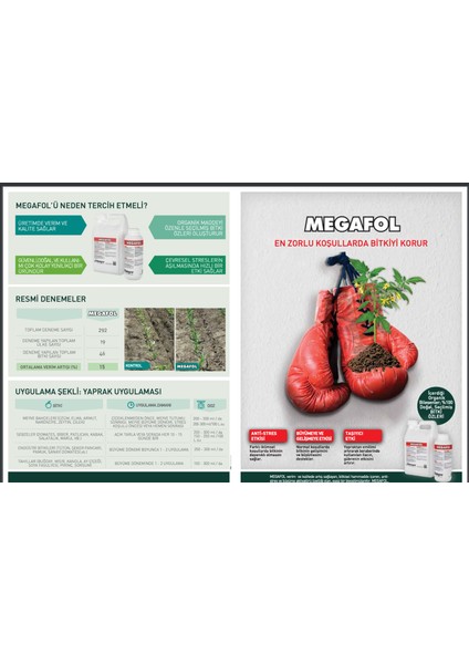 Megafol Nk'lı Sıvı Organomineral Gübre indirimleri