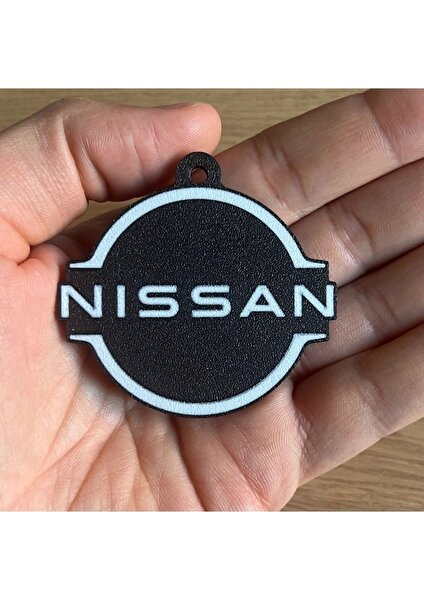 Nissan Logo Siyah Beyaz Anahtarlık