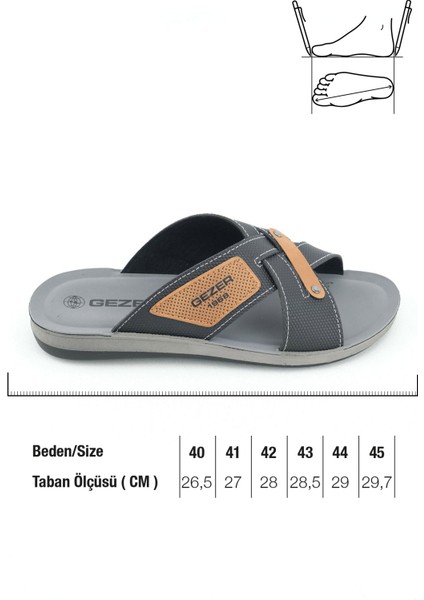 Yazlık Comfort Taban Sunir Deri Erkek Terlik fiyatları