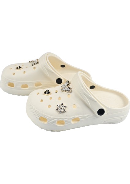Taşlı Süslü Kelebekli Hafif Rahat Sandalet Crocs Terlik modelleri
