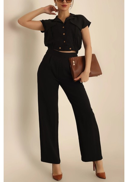 Kadın Cepli Katyonik Dokuma Ikili Takım