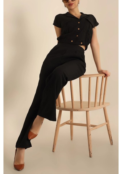 Kadın Cepli Katyonik Dokuma Ikili Takım modelleri