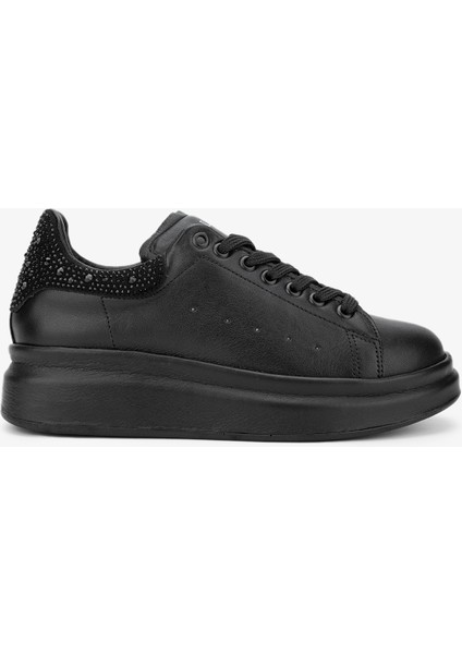 Eric Kadın Siyah Deri Sneakers & Spor Ayakkabı 1028 165-S3 Bn Ayk Y24