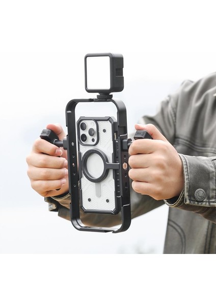MG-001 Manyetik Video Rig Smartphone Cage Çerçeve indirimleri