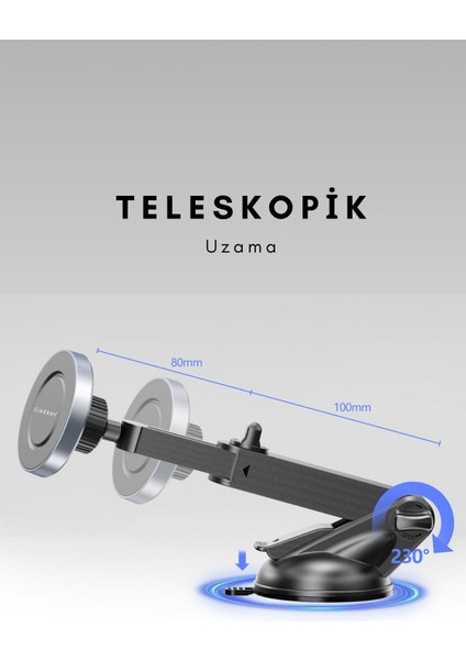 EH211 Ayarlanabilir Vantuzlu Magsafe Araç Tutucu fiyatları