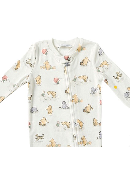 Winnie The Pooh Organik Pamuklu Fermuarlı Tulum