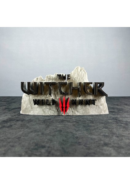 The Witcher 3: Wild Hunt Gri Siyah Logo Figür - Benzersiz Koleksiyon Parçası