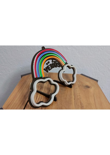 Isimli Gökkuşağı Neon LED / Gece Lambası / Rainbow Dekoratif Lamba / Işıklı Bulut / Ambians Işığı fiyatları