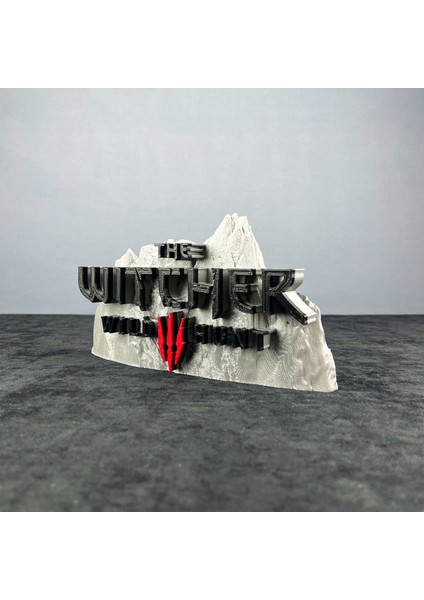 The Witcher 3: Wild Hunt Gri Siyah Logo Figür - Benzersiz Koleksiyon Parçası