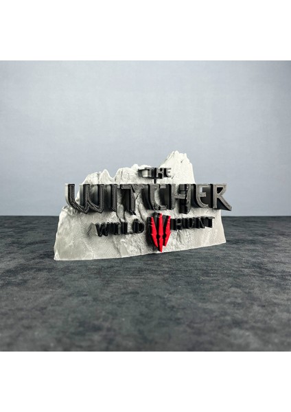 The Witcher 3: Wild Hunt Gri Siyah Logo Figür - Benzersiz Koleksiyon Parçası