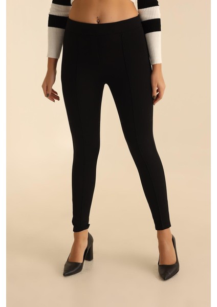 Kadın Beli Lastikli Likralı Çimalı Çelik Tayt fiyatları