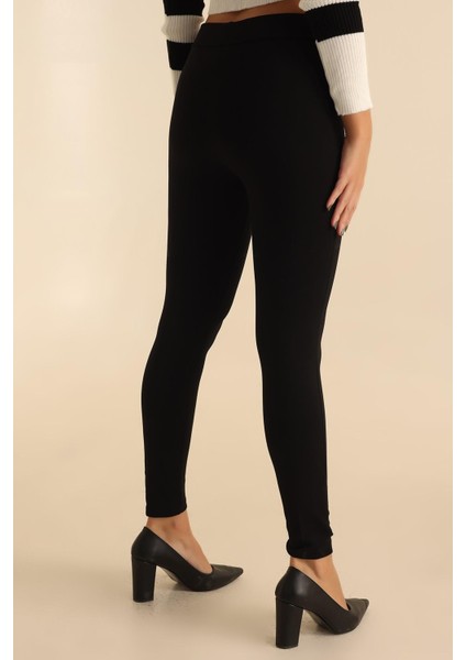 Kadın Beli Lastikli Likralı Çimalı Çelik Tayt fırsatları