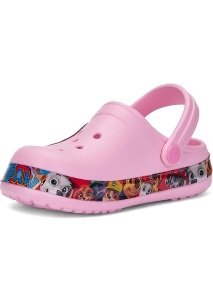 Albishoes Kız Çocuk Crocs Modeli Dogs Desenli Kaymaz Taban Plaj Havuz Deniz Sandalet Terlik