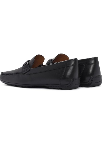 Erkek Siyah Kosmopolis + Grip Deri Loafer U45E5A00043C9999