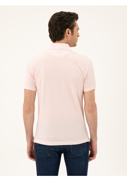 Erkek Toz Pembe Tişört Basic 50284769-VR050