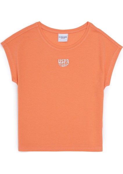 U.S. Polo Assn. Kız Çocuk Somon T-Shirt 50288133-VR047