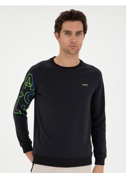 Erkek Lacivert Regular Fit Sweatshirt 50284566-VR033