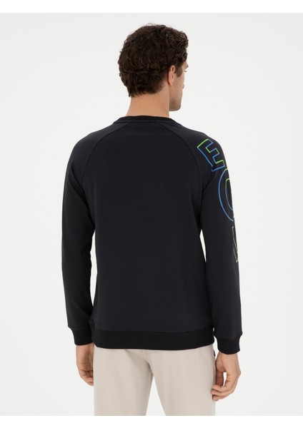 Erkek Lacivert Regular Fit Sweatshirt 50284566-VR033