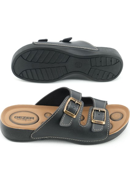 Yazlık Rahat Taban Iki Toka Ayarlanabilir Suni Deri Günlük Kadın Terlik indirimleri