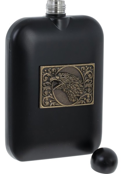 Lüks Kartal Logolu Paslanmaz Çelik Içki Matarası Avcı Kamp Outdoor Hediye Seti Cep Matarası 240 Ml.