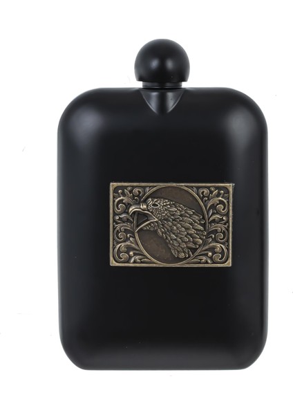Lüks Kartal Logolu Paslanmaz Çelik Içki Matarası Avcı Kamp Outdoor Hediye Seti Cep Matarası 240 Ml.