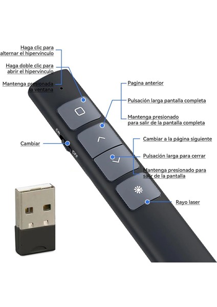 Y-60 Laser Pointer 2.4ghz Kablosuz Lazer Sunum Kumandası