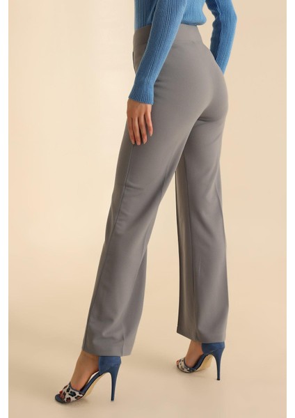 Kadın Çimalı Ispanyol Paça Yüksek Bel Pantolon fiyatları