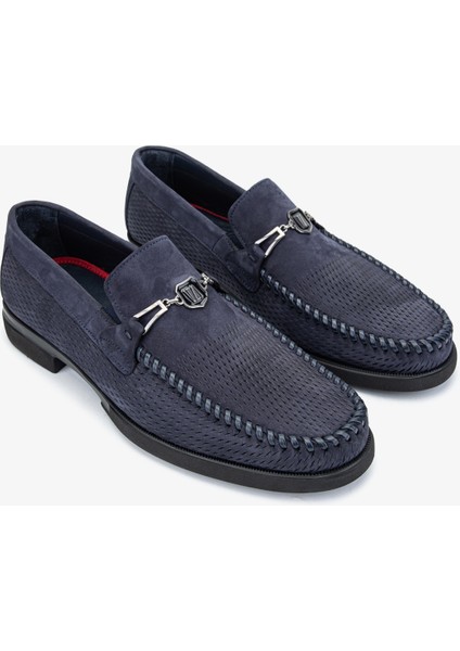 Ester Erkek Lacivert Nubuk Deri Loafer Ayakkabı 1008 3317 Erk Ayk Y24 fiyatları