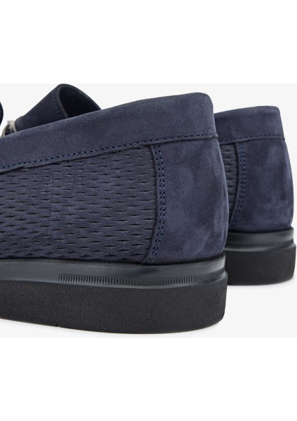 Ester Erkek Lacivert Nubuk Deri Loafer Ayakkabı 1008 3317 Erk Ayk Y24 fırsatları