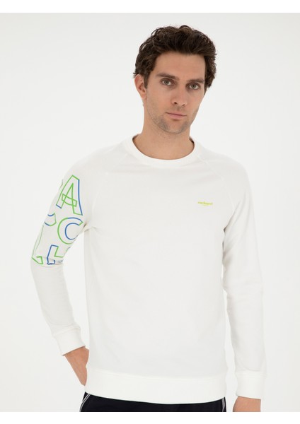 Erkek Beyaz Regular Fit Sweatshirt 50284566-VR013 modelleri
