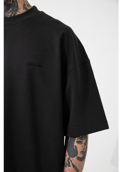 Ben Özgürüm 0 Yaka Oversize Basic Erkek T-Shirt