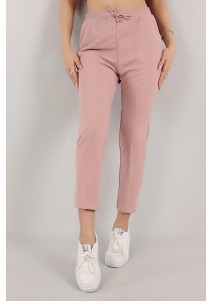 Kadın Beli Lastikli Cepli Havuç Kalıp Pantolon modelleri