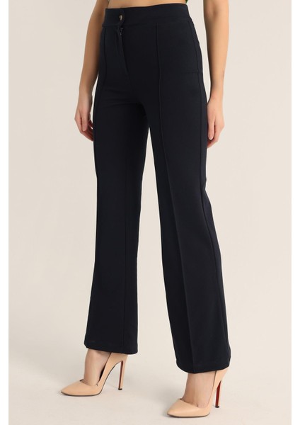 Kadın Çimalı Ispanyol Paça Yüksek Bel Pantolon fırsatları