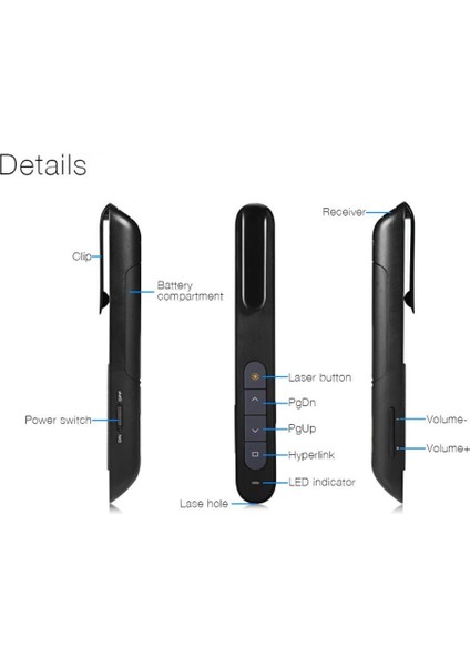 PP927 2.4ghz Wireless Presenter Lazer Sunum Kumandası