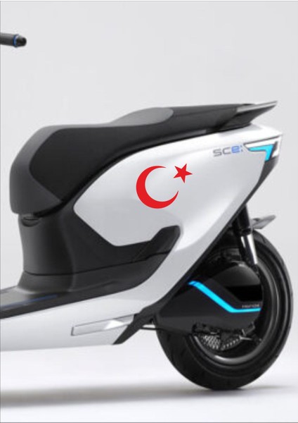 Yırtıklı Türk Bayrağı Pençe Sticker 00034