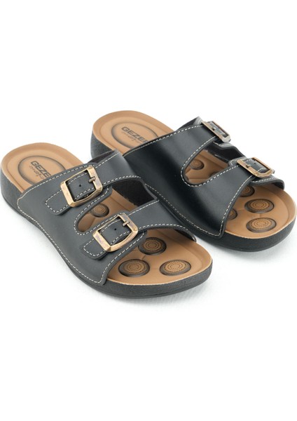 Yazlık Rahat Taban Iki Toka Ayarlanabilir Suni Deri Günlük Kadın Terlik modelleri