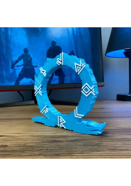 God Of War Omega Ragnarok Logo Figür - Premium Masaüstü fiyatları
