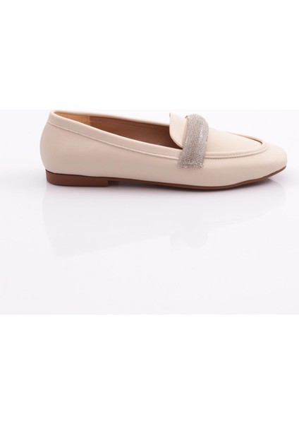 5000 Kadin Silver Taş Tokali Loafer