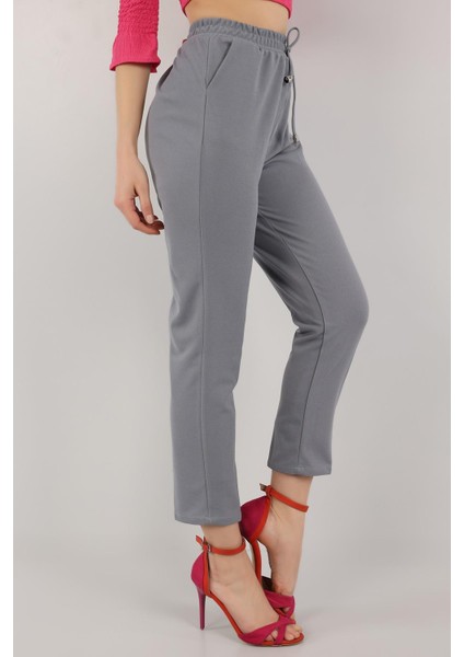 Kadın Beli Lastikli Cepli Havuç Kalıp Pantolon modelleri