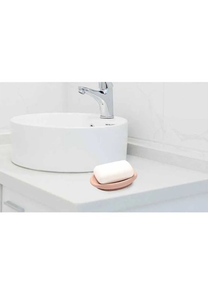 Silikon Sabunluk Fırçalı Sabunluk Çok Amaçlı Lavabo Banyo Temizlik Fırçası Katı Sabunluk