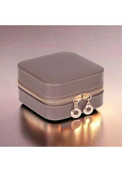 Gerçek Deri Seyahat Boy Takı Organizer Kutusu, Mücevher Aksesuar Çantası, Küpe Kolye Yüzük Düzenleyici modelleri