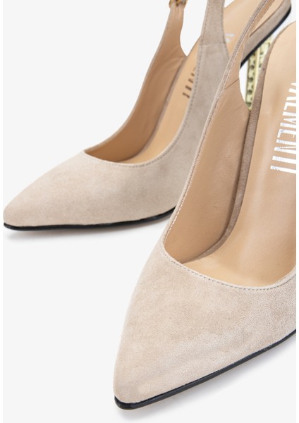 Belina Kadın Taş Süet Hakiki Deri Topuklu Ayakkabı 22 3185 Bn Ayk Y24 modelleri