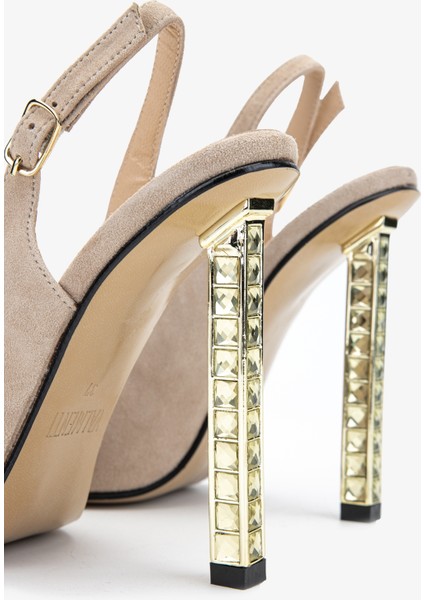 Belina Kadın Taş Süet Hakiki Deri Topuklu Ayakkabı 22 3185 Bn Ayk Y24 fırsatları