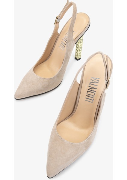 Belina Kadın Taş Süet Hakiki Deri Topuklu Ayakkabı 22 3185 Bn Ayk Y24 indirimleri