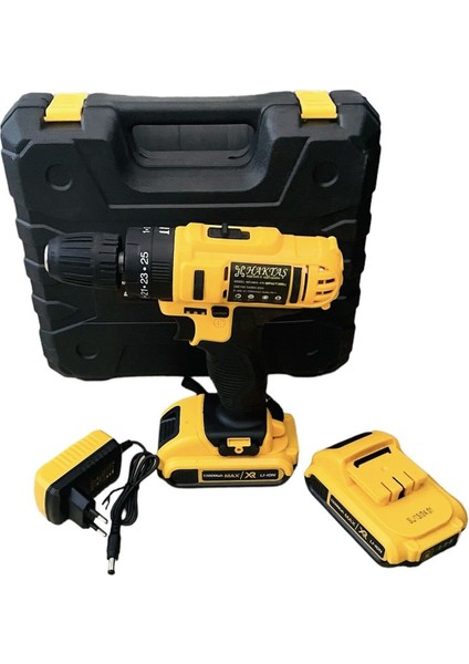 Tekno Trust 2 Yıl Şarjlı Matkap Şarjlı Tornavida Çift Akü 2.5 - 2.9 Ah Darbeli 18 Volt
