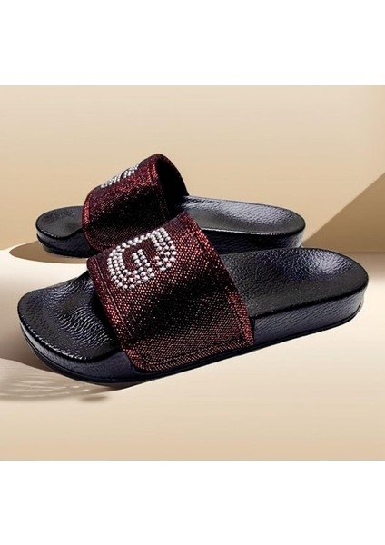 Çocuk Pırıltılı Harf Detaylı Ev Dışarı Terliği indirimleri