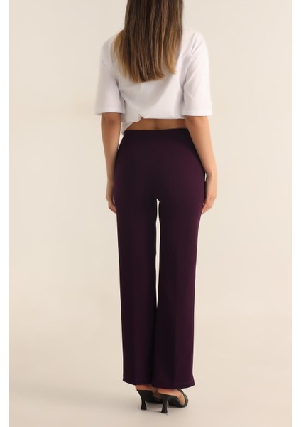 Kadın Çimalı Likralı Yüksek Bel Ispanyol Paça Pantolon fırsatları