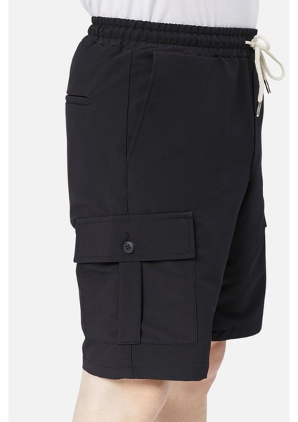Beli Lastikli Kargo Cepli Standart Fit Bağcıklı Erkek Şort C360